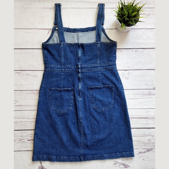MADEWELL Blue Denim Hillview Overall Dress Size 12 - Picture 6 of 8